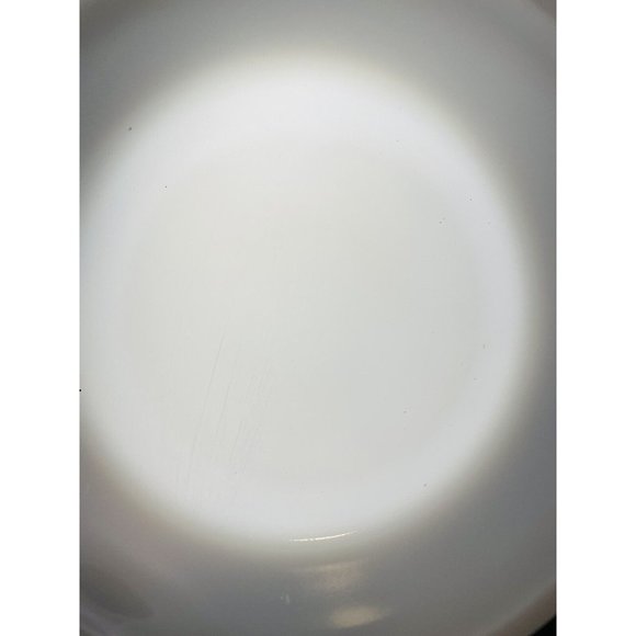 Set 4 w 3 Lids Handled White Milk Glass Ovenware 14oz USA Bowls Vintage - Picture 9 of 10